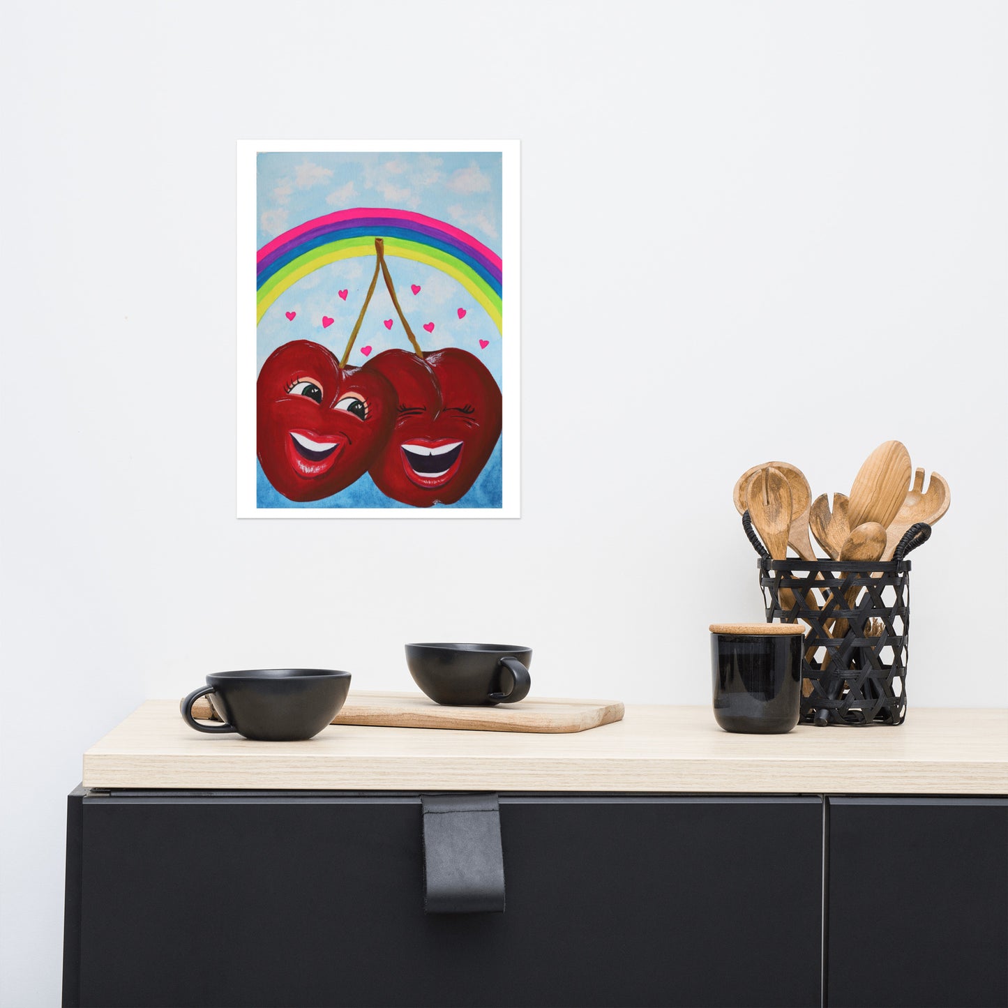 Sapphic Cherries - High Quality Art Print